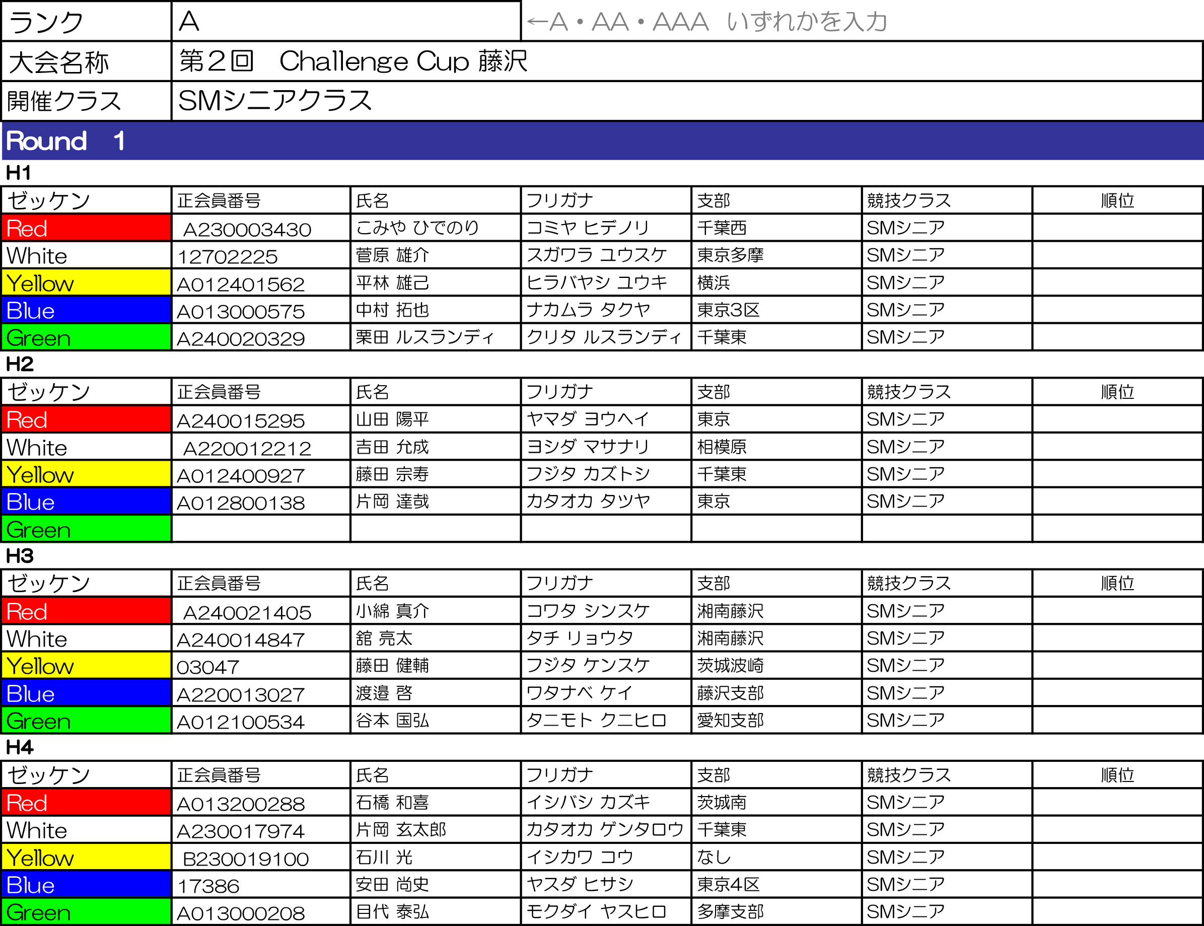 SMシニアクラス